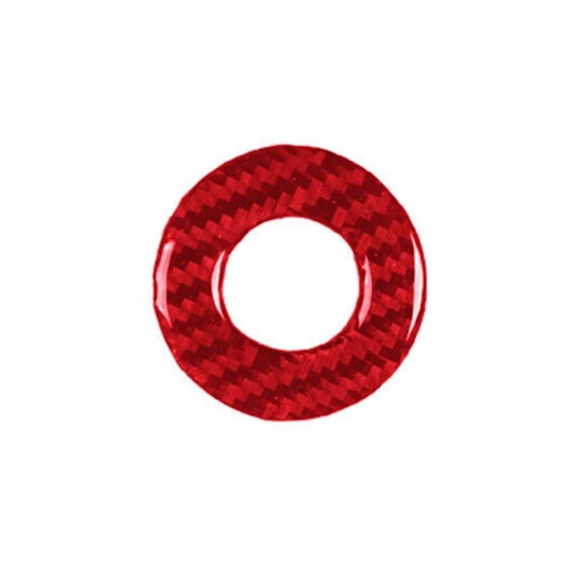 Innenzubehör 1PC Red Carbon Fiber Ignition Start Engine Ring Trim For FJ Cruiser 07-14 von HUANTY