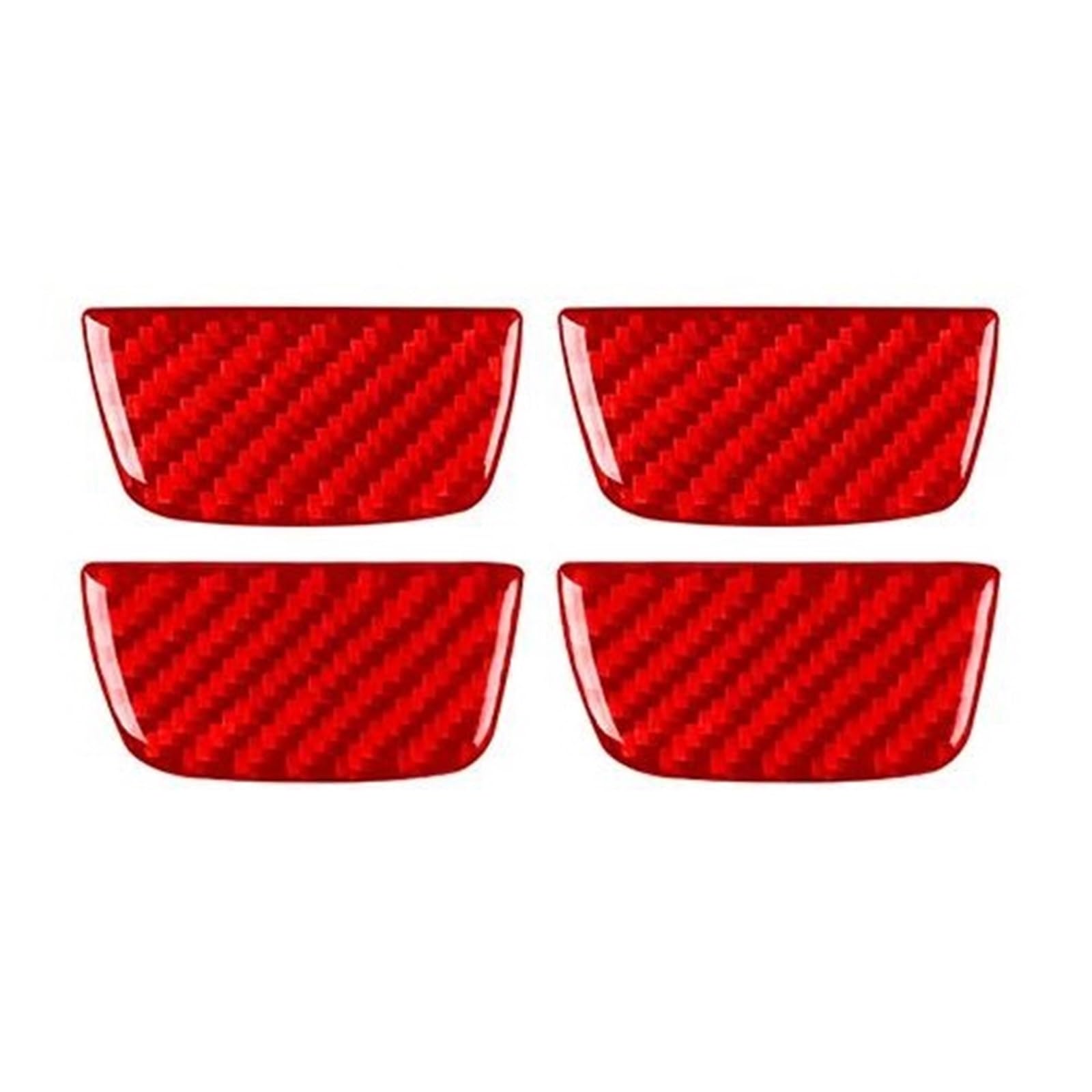 Innenzubehör Auto Innentür Pull Panel Trim Aufkleber Dekoration Carbon Look Zubehör Für Wrangler JL 2018 2019 2020 2021 2022 2023(Carbon Red) von HUANTY