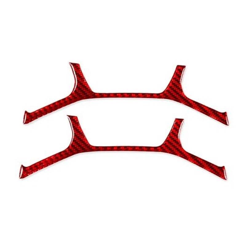 Innenzubehör Autositz-Kopfstützen-Trim-Aufkleber, Innenzubehör, Für GR Supra A90 A91 MK5 2019 2020 2021 2022 2023 2024(Carbon Red) von HUANTY