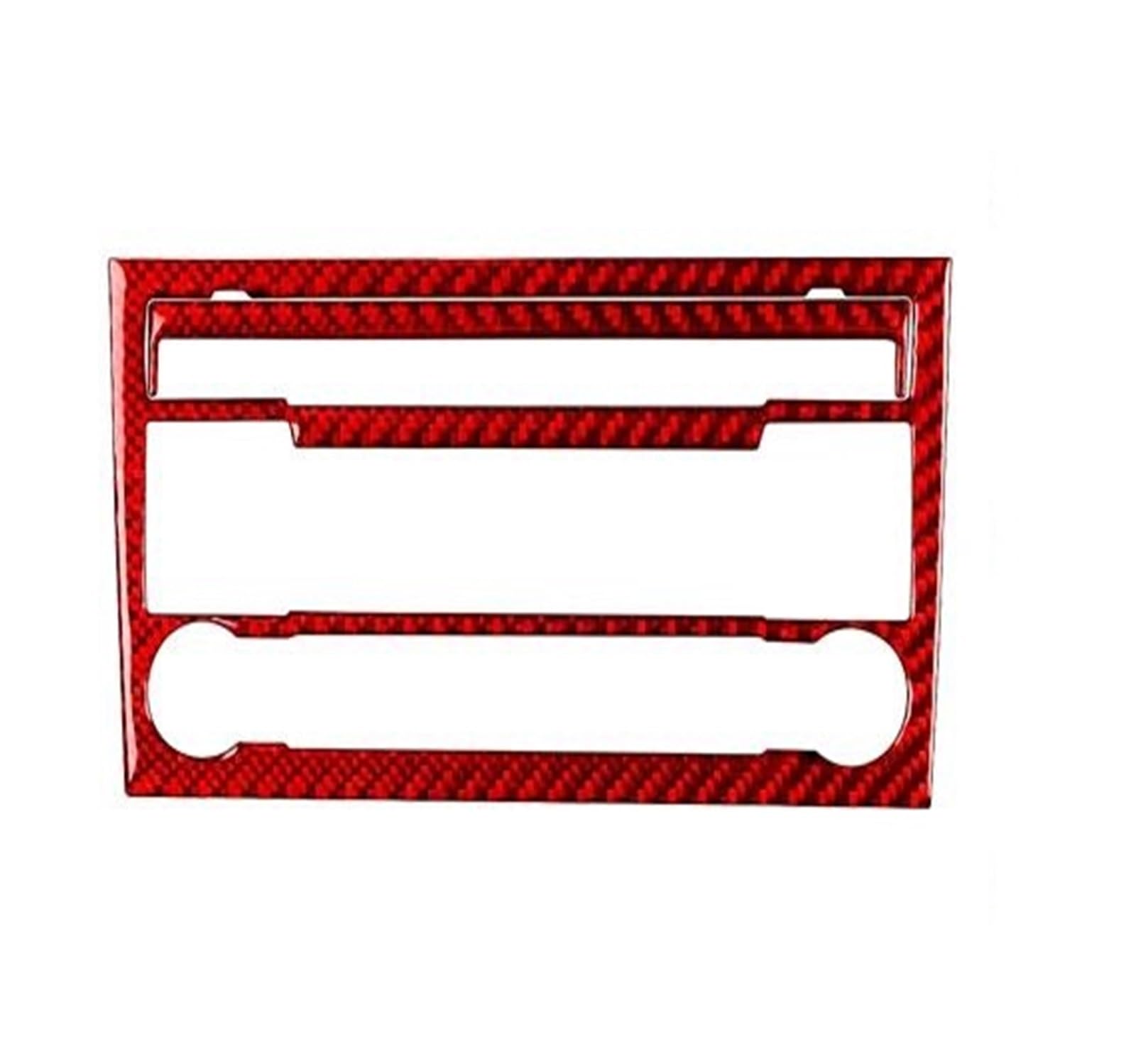 Innenzubehör Für A4 S4 B7 2005-2008 Carbon Fiber Zentrale Radio CD Bedienfeld Trim Abdeckung Auto Innen Dekoration Zubehör Aufkleber(Rot,EIN) von HUANTY