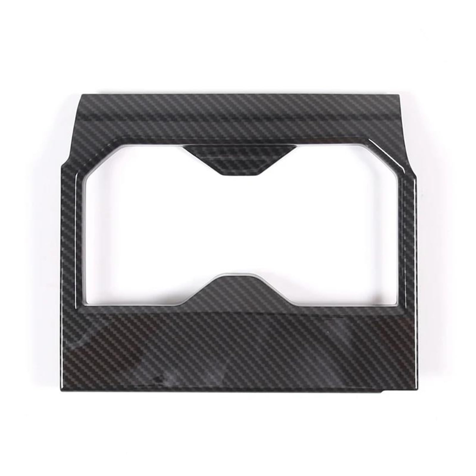 Innenzubehör Für Tundra/Sequoia 2022-2023 ABS Auto Front Cup Holder Panel Cover Aufkleber(Carbon black) von HUANTY