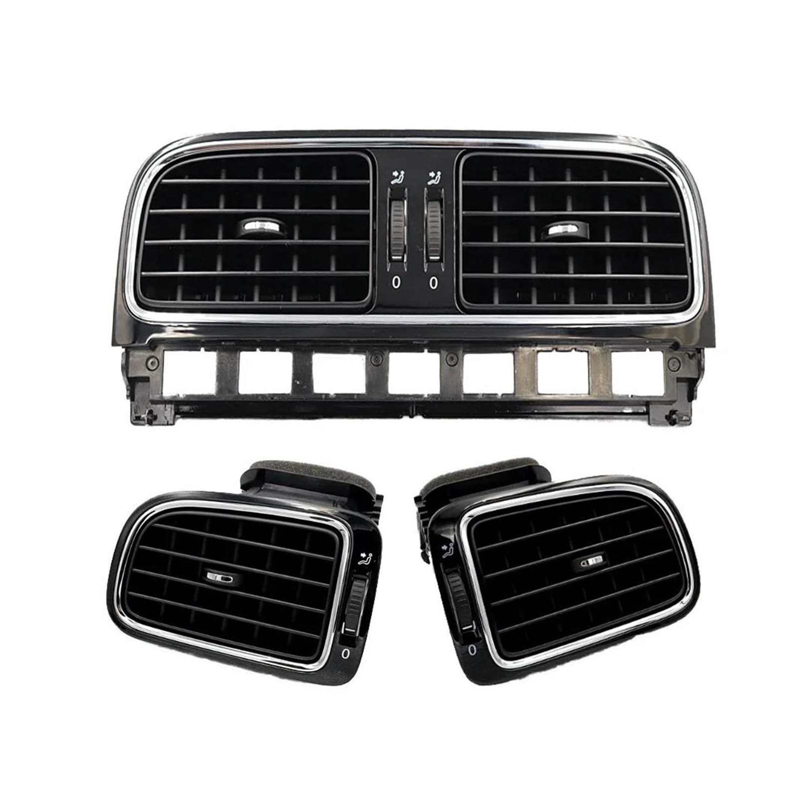 Innenzubehör Glänzend Schwarzer Vorderer Armaturenbrett-AC-Luftauslass-Lüftungsgrill Für Cross 5 6R GTI 1. Phase Limousine Hatch 2010–2013(1 Set.) von HUANTY