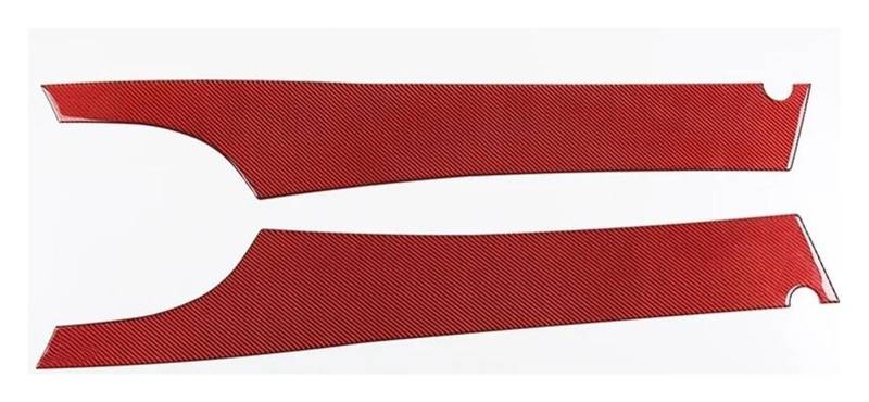 Innenzubehör Tür Innentür Und Fensterkante Dekorative Panel Aufkleber Autozubehör Für Corvette C6 2005–2013(Carbon Red) von HUANTY