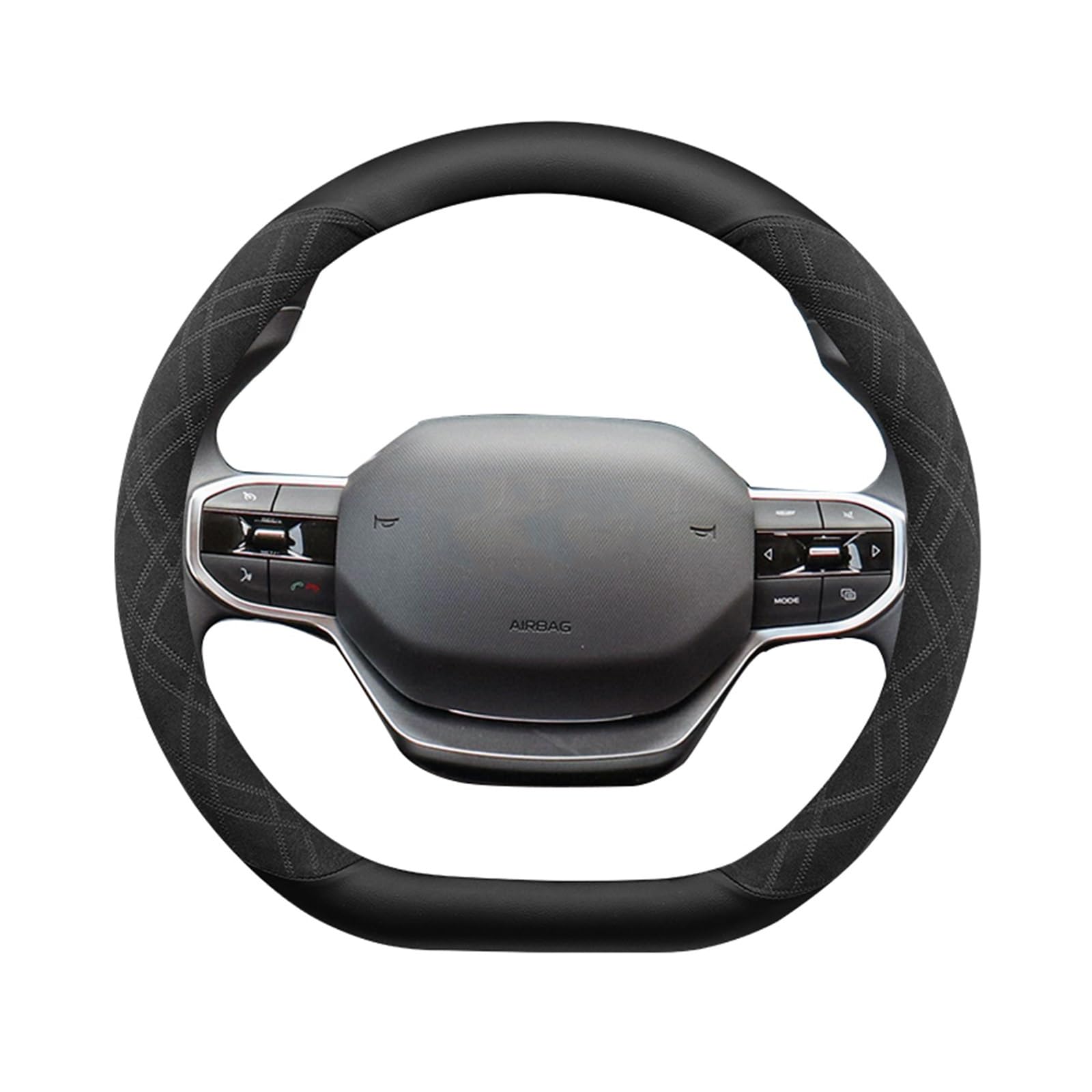 Steering wheel Cover Auto Lenkrad Abdeckung Atmungsaktive Anti Slip Innen Zubehör Für Geely Geometry C 2020 2021 2022 2023(Grey) von HUANTY