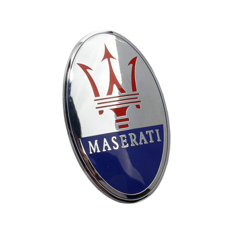 HUAQIEMI Auto Kopf Motorhaube Logo Emblem Ersatz Metallabzeichen Aufkleber Aufkleber für Maserati Quattroporte Ghibli Granturismo Levante GTS von HUAQIEMI