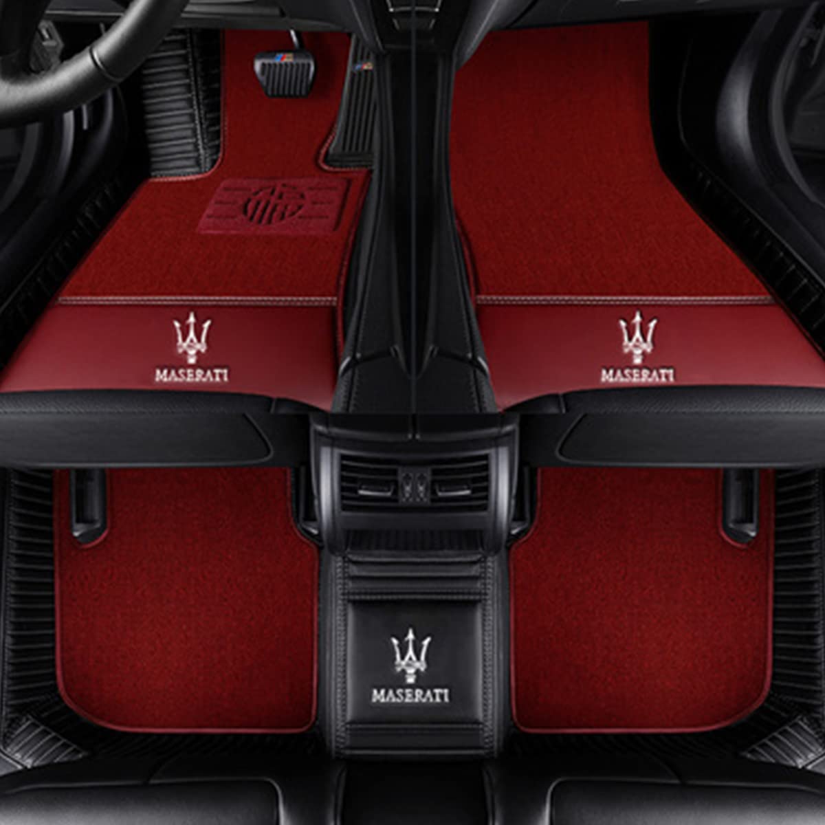 HUAQIEMI Automatten für Maserati Quattroporte 2013-2018 rutschfeste Autoteppich-Fußmatten Automatten von HUAQIEMI