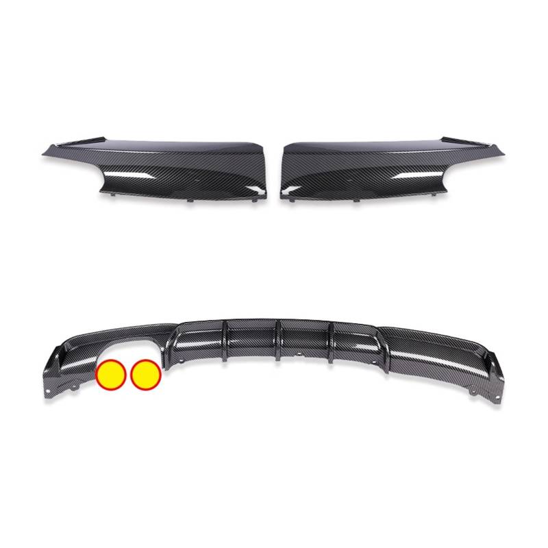 HUEBRA Stoßstange Kohlefaser M Performance Style Heckdiffusor Kofferraum M4 PSM Spoiler Frontstoßstange Lippe Kompatibel mit BMW 3er F30 F31 F35 2012-2019 (Farbe: Spoiler Diffusor 1) von HUEBRA