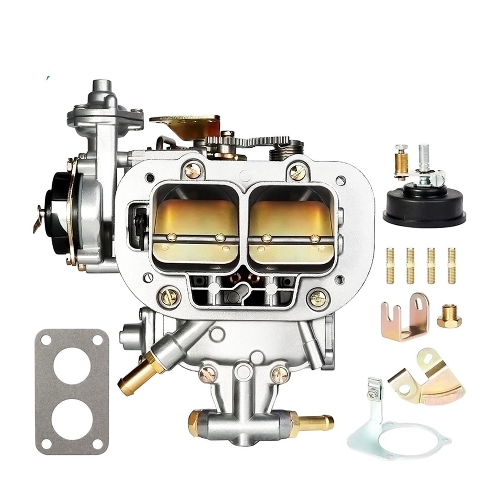 HUEBRA Vergaser, 38 mm, 2 Barrels, 38 x 38, kompatibel mit EMPI EPC Fait VW Dodge Jeep 38/38 DGES DGAS 19830.202 DGES 390CFM 4-Zylinder von HUEBRA