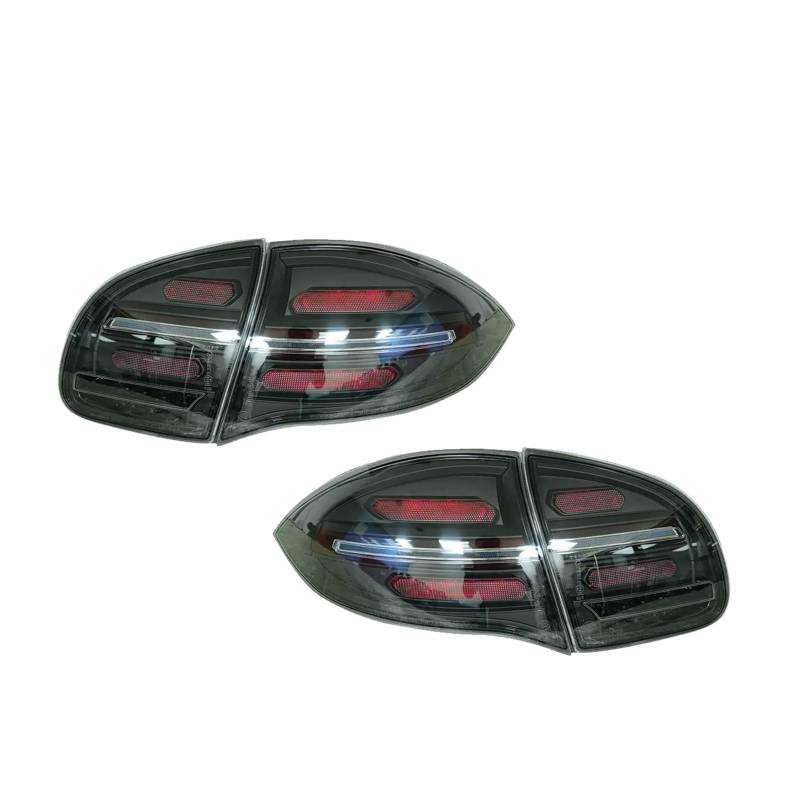 HUHASJEQ Auto Lichter Kopf Lampen Kompatibel for Porsche Cayenne 958,1 958,2 2011-2018 Upgrade 2020 Matrix Laser Scheinwerfer(LHD,Taillights Smoke) von HUHASJEQ