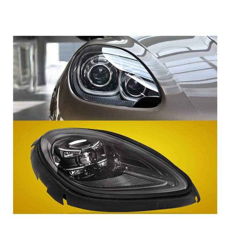 HUHASJEQ Auto Styling Kopf Lampe Kompatibel for Porsche Macan 2014-2022 Scheinwerfer Projektor Objektiv DRL Animation Automotive Zubehör(LED Headlight) von HUHASJEQ