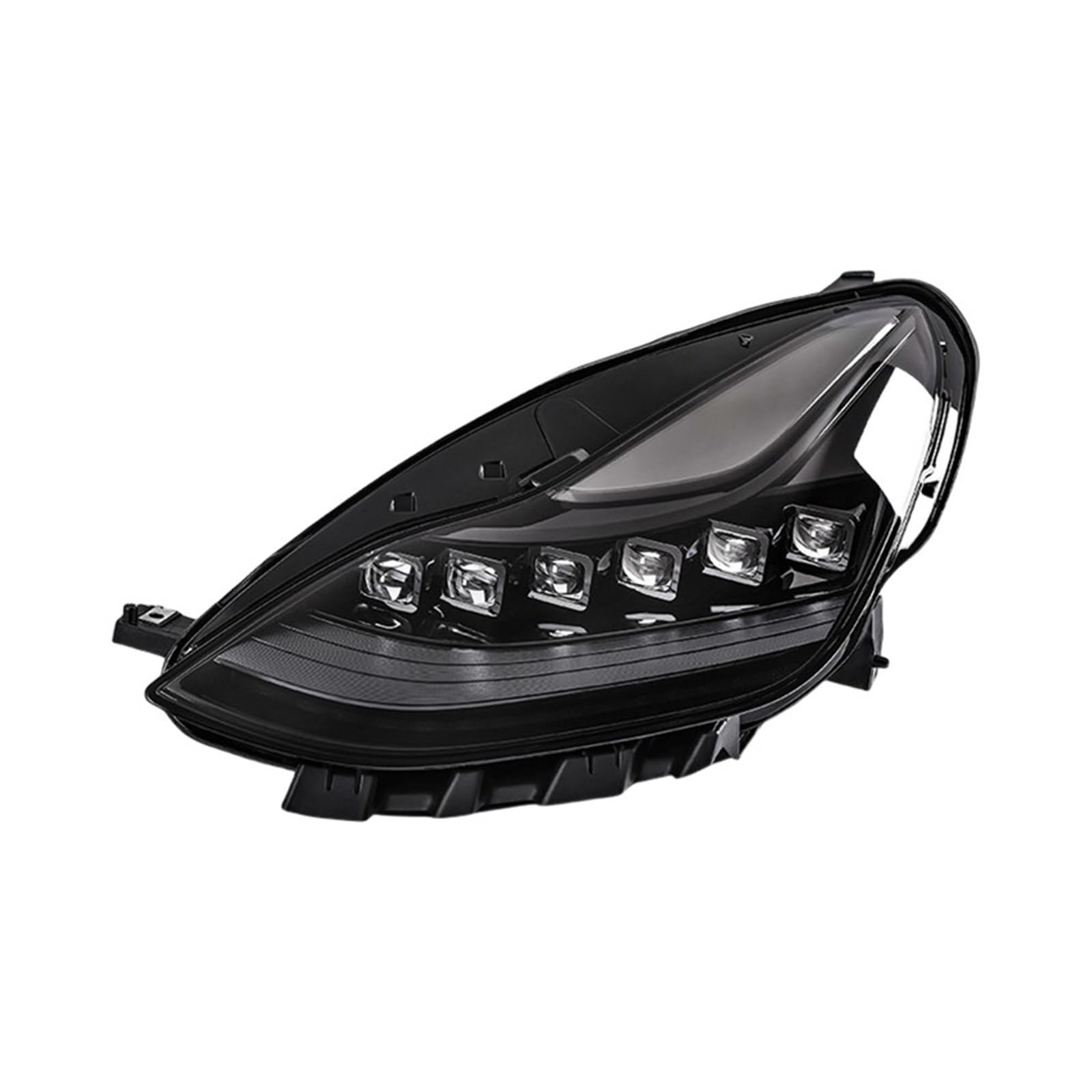 HUHASJEQ Scheinwerferbaugruppe kompatibel for Tesla Model3 ModelY 2010–2017, LED-Tagfahrlicht, LED-sequentieller Blinker, LED-Abblendlicht-Linse, LED-Fernlicht-Linse von HUHASJEQ