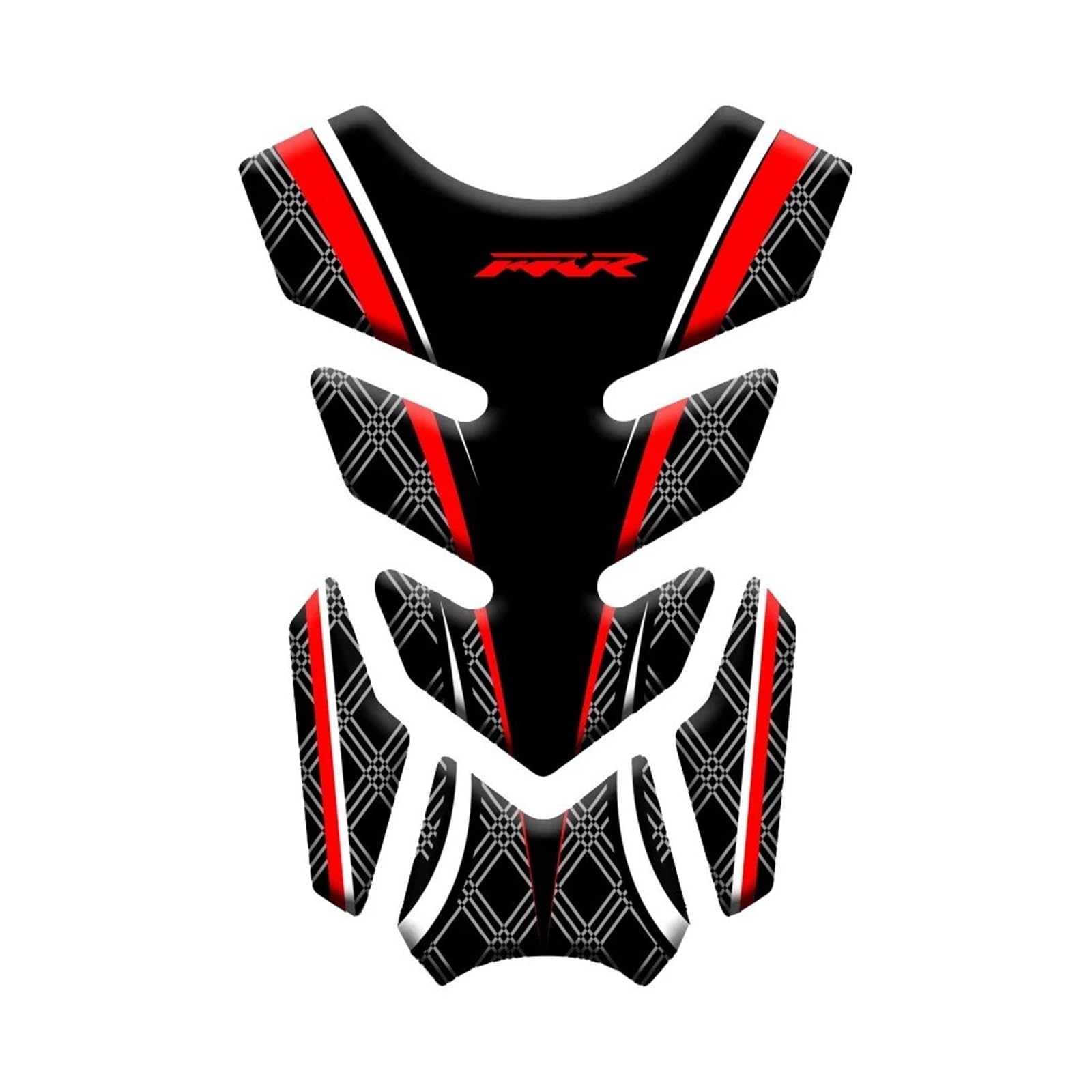 Motorrad Tankpad Carbon-look Motorrad Tank Pad Protector Aufkleber Aufkleber Fall Für FJR Für 1300 Für 1200 Für A&BS Tankdeckel Pad Aufkleber(1 Red) von HUIBOOO