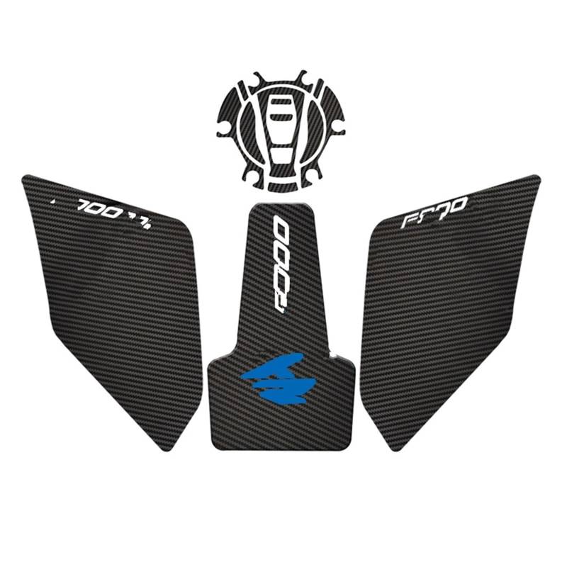 Motorrad Tankpad FÜR B&MW FÜR F900XR 2020-2023 Motorrad Anti Slip Heizöl Tank Cap Pad Seite Knie Grip Aufkleber Protector Aufkleber Pads Tankdeckel Pad Aufkleber(1 Set - Blue) von HUIBOOO