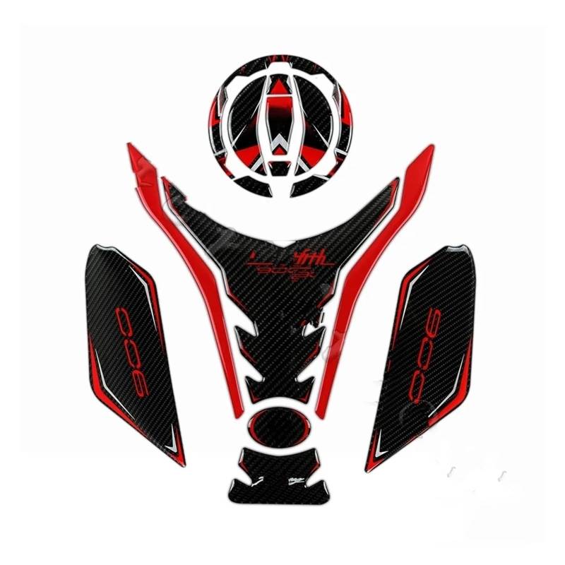 Motorrad Tankpad Für K&awasaki Z900 Z900 2022 2023 Motorrad Kraftstoff Tank Aufkleber Öl Tankdeckel Abdeckung Schutz Aufkleber Kit Zubehör Wasserdicht Tankdeckel Pad Aufkleber(3 Red) von HUIBOOO