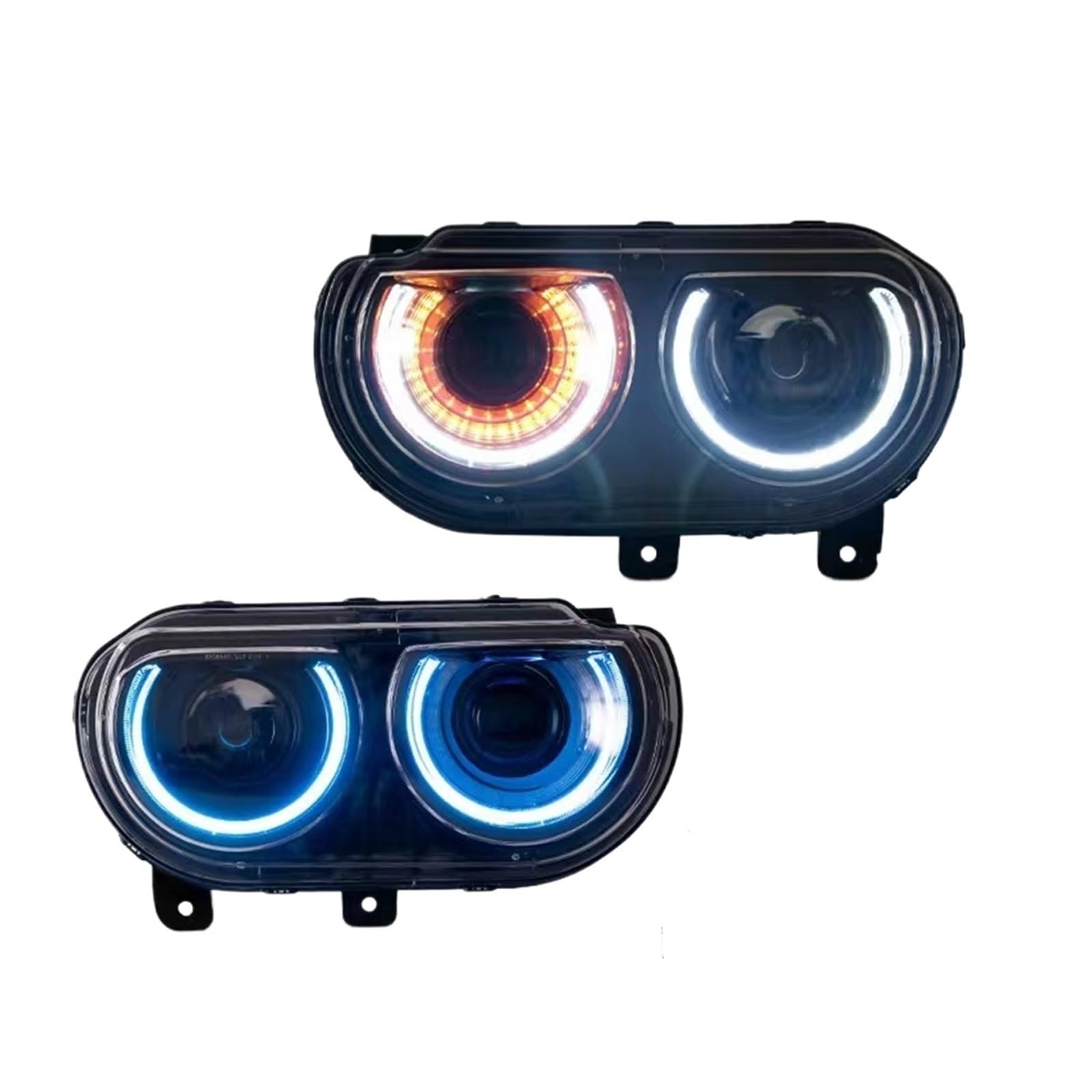 1 Paar Autoscheinwerfer-Baugruppe, kompatibel für Dodge Challenger 2008–2014, Scheinwerfer, bewegliches Blinkerlicht, DRL, Doppelstrahllinse, bunt 1 Paar Autoscheinwerfer-Baugruppe, kompatibel für Dodge Challenger 2008–2014, Scheinwerfer, bewegliches Blinkerlicht, DRL, Doppelstrahllinse, bunt von HUIFFNG