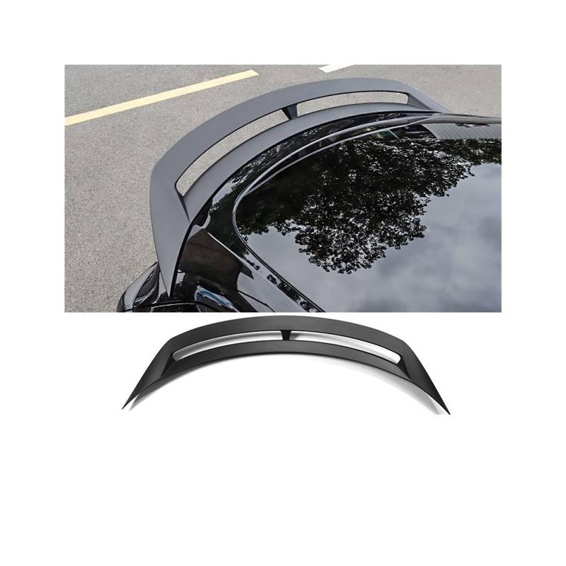 2021 22 23 Kompatibel for Tesla Modell Y Kofferraum Helles Schwarz und Kohlefasermuster ABS Deckel Spoiler Flügel Auto Heckklappe Body Kit Zubehör(Matte black) von HUIFFNG