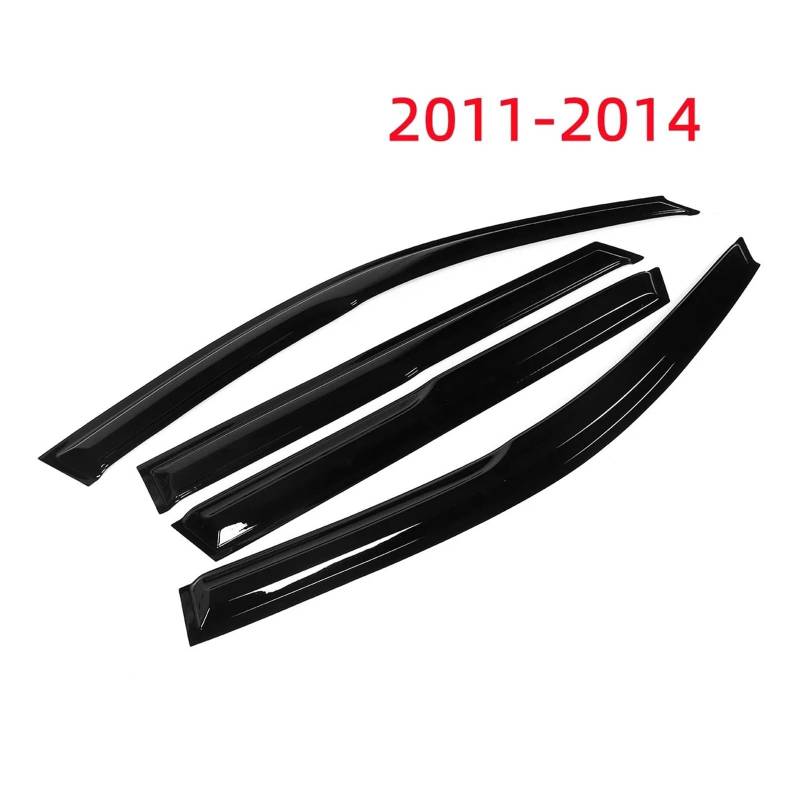 4 STÜCKE Kompatibel for Kia Sorento 2011-2015/2015-2020 Seitenfenster Visier Sonne Regen Deflektor Schutz Markisen Unterstände Rauch Klebstoff Trim(2011-2014) von HUIFFNG