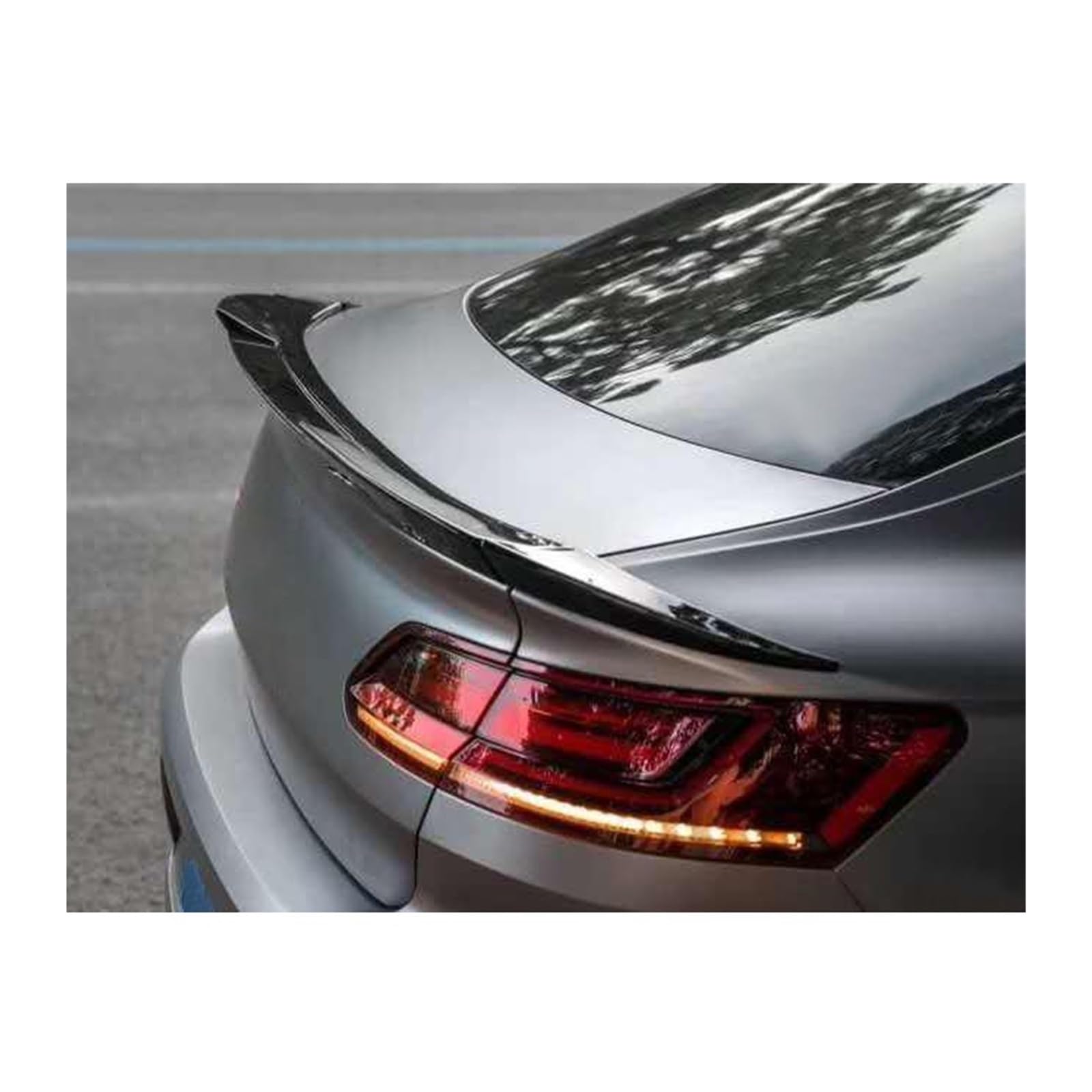 Auto-Heckspoilerflügel Kompatibel for Volkswagen CC Arteon 2019 2020 Heckspoilerlippe Kofferraumdeckel Spoiler Carbon-Look/Glänzend Schwarz(Carbon Look) von HUIFFNG