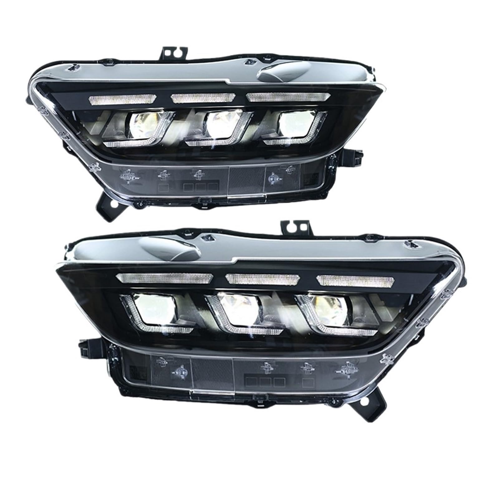 Auto-LED-Scheinwerfer Kompatibel for Ford Mustang 2015 2016 2017 2018 2019 2020 2021 2022 Zubehör Upgrade Voll-LED-Frontleuchten Montage(2015-2017 Year) von HUIFFNG