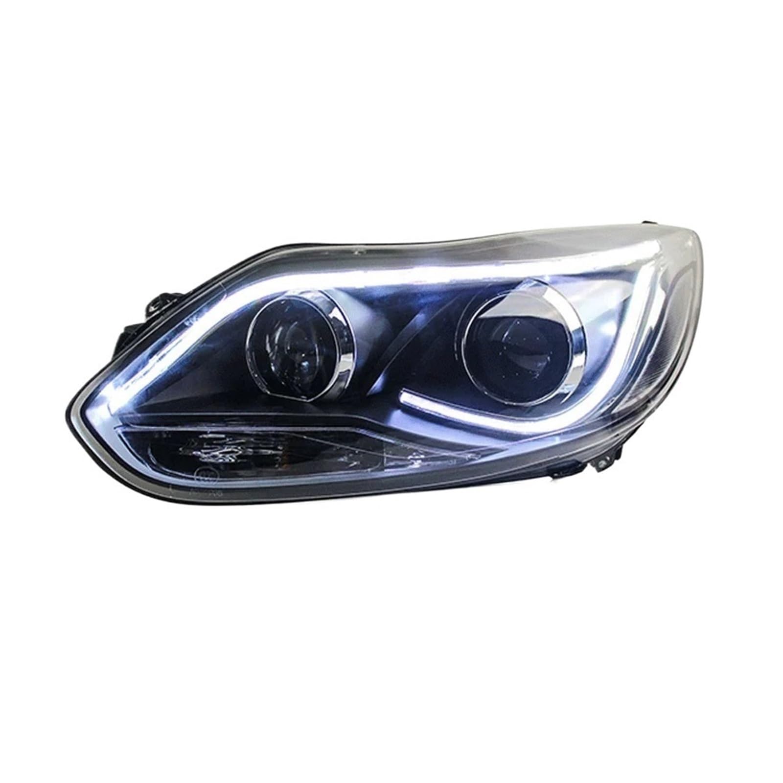 Auto-Styling Kompatibel for Ford Focus Scheinwerfer 2012 2013 2014 Focus 3 LED-Scheinwerfer DRL Hid Scheinwerfer Angel Eye Bi Xenon Strahl Zubehör(4300K) von HUIFFNG