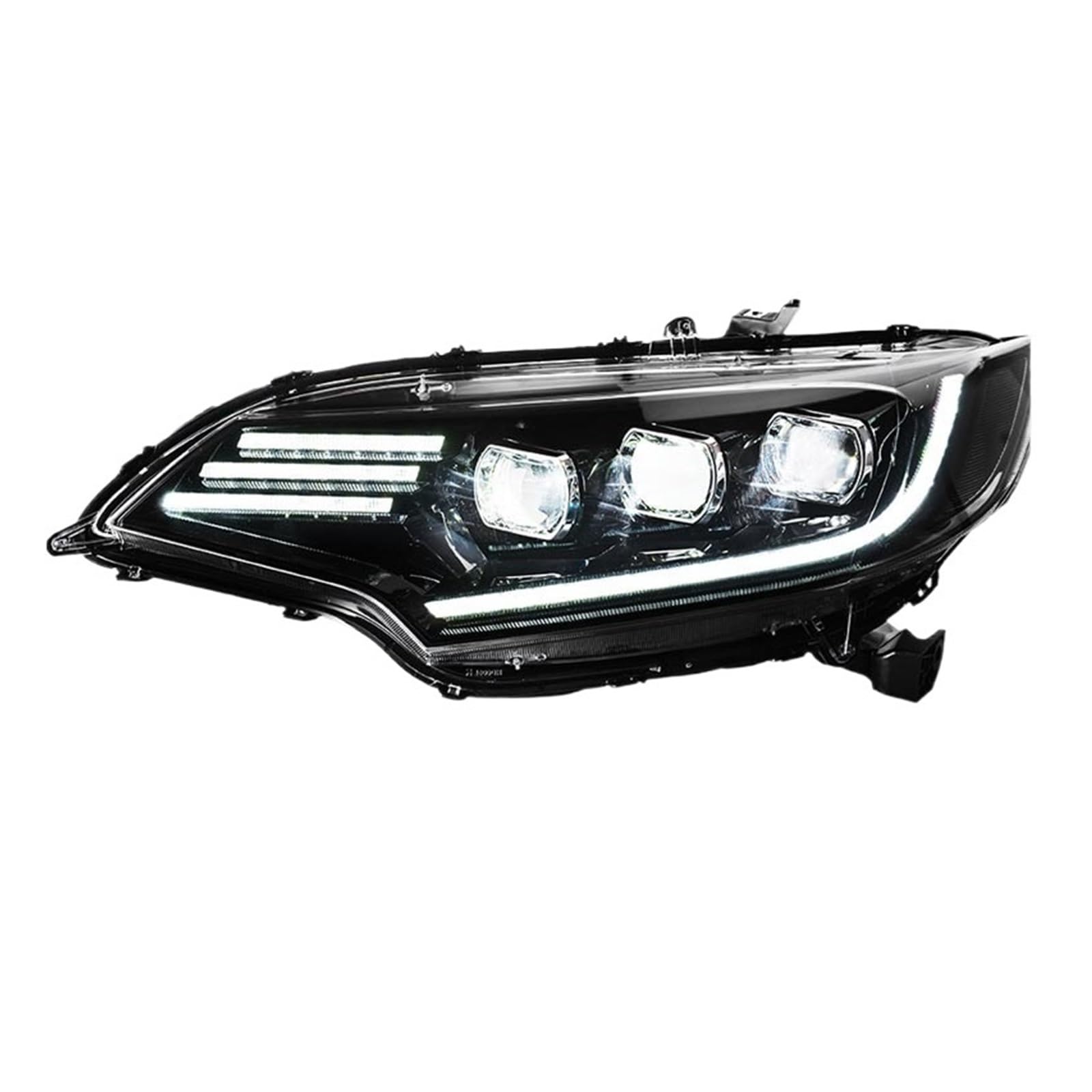 Auto-Styling Kompatibel for Honda Kompatibel for Jazz GK5 Scheinwerfer LED 2014 2015 2016 2017 2018 Autozubehör Frontlampe Jazz Kompatibel for Hi Lo Beam von HUIFFNG