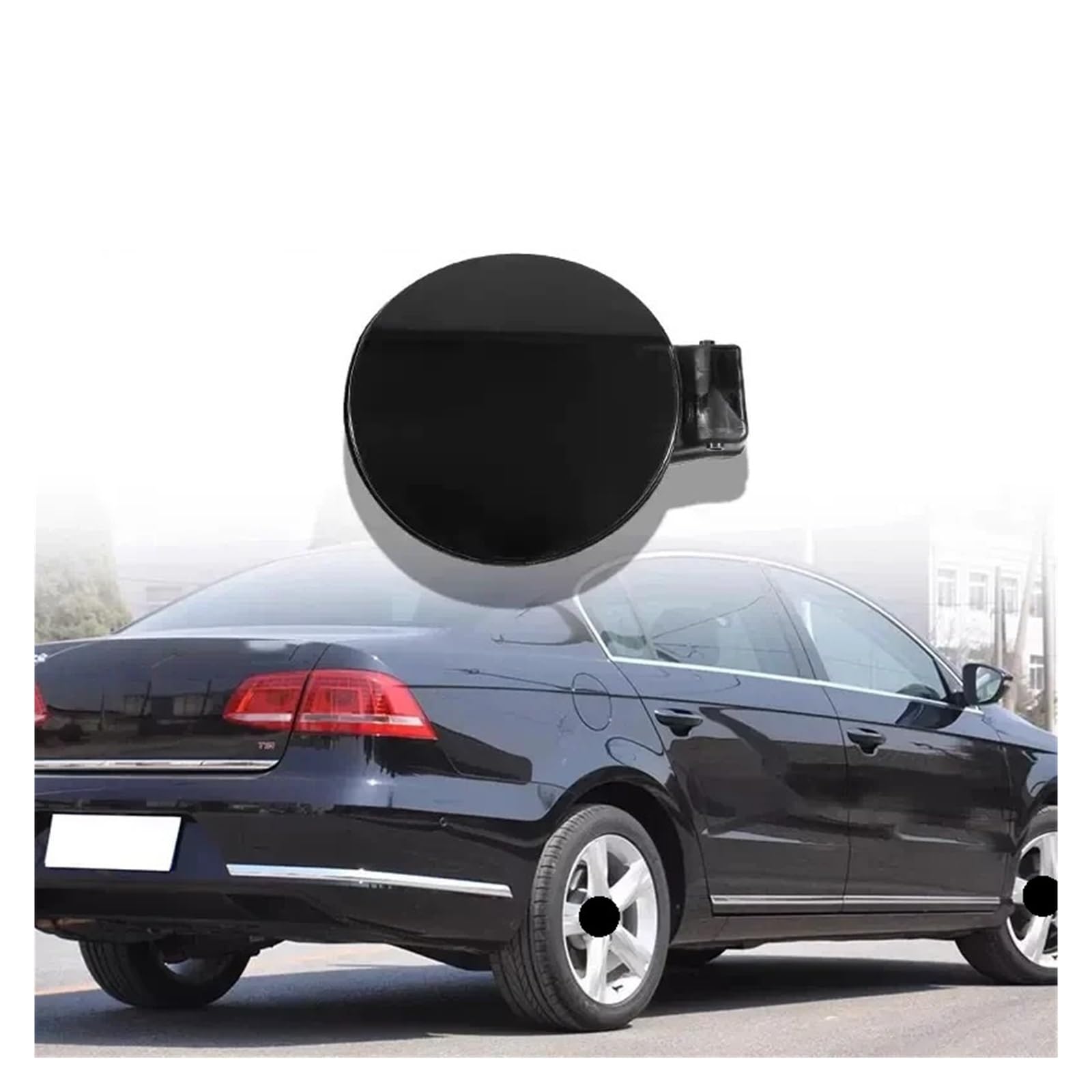 Auto Tankdeckel Tankdeckel Kompatibel for VW PASSAT B7 2012 2013 2014 2015 2016 3AD809857(Black) von HUIFFNG