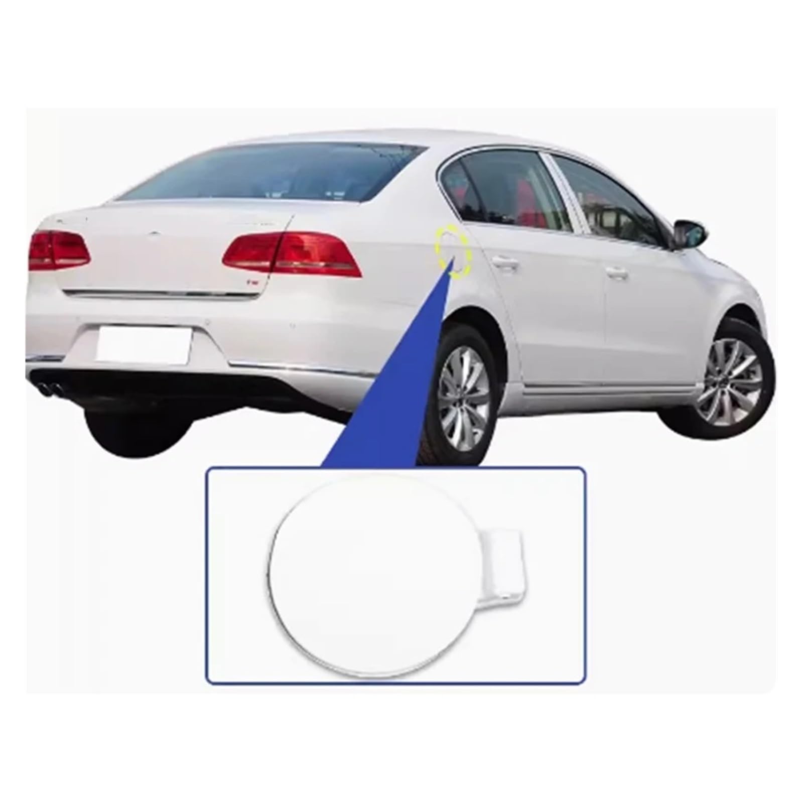 Auto Tankdeckel Tankdeckel Kompatibel for VW PASSAT B7 2012 2013 2014 2015 2016 3AD809857(White) von HUIFFNG