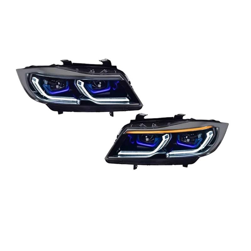 Autolichter Kompatibel for BMW E90 Scheinwerfer 2005-2012 320i 318i 323i 325i DRL Blinker Autozubehör(Original Xenon) von HUIFFNG