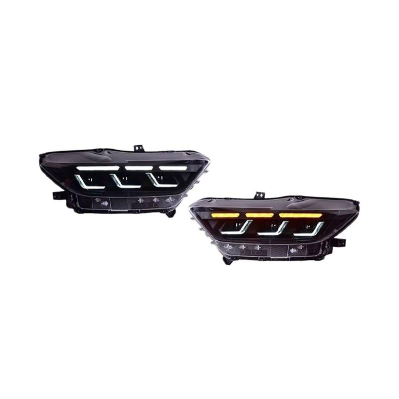 Autoscheinwerfer Kompatibel for Ford Mustang 2015-2022 LED Autolampen Tagfahrlicht Dynamische Blinker Autozubehör(015-2017) von HUIFFNG