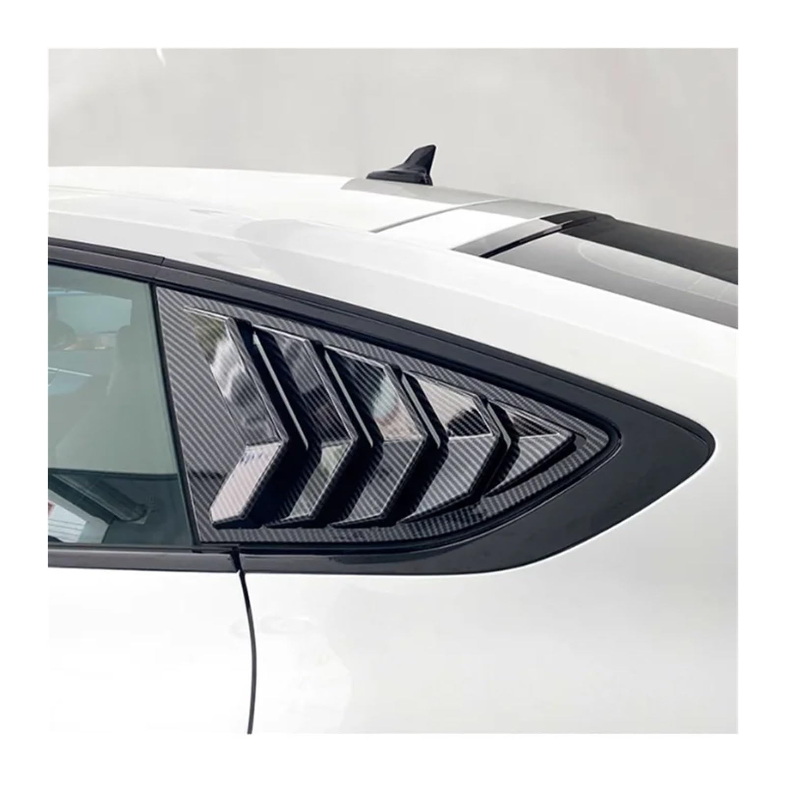 HUIFFNG Schwarze ABS-Seitenfenster-Lamellenverschluss-Abdeckungsverkleidung, kompatibel for Audi A5 2017–2023 (Color : Carbon Style) von HUIFFNG