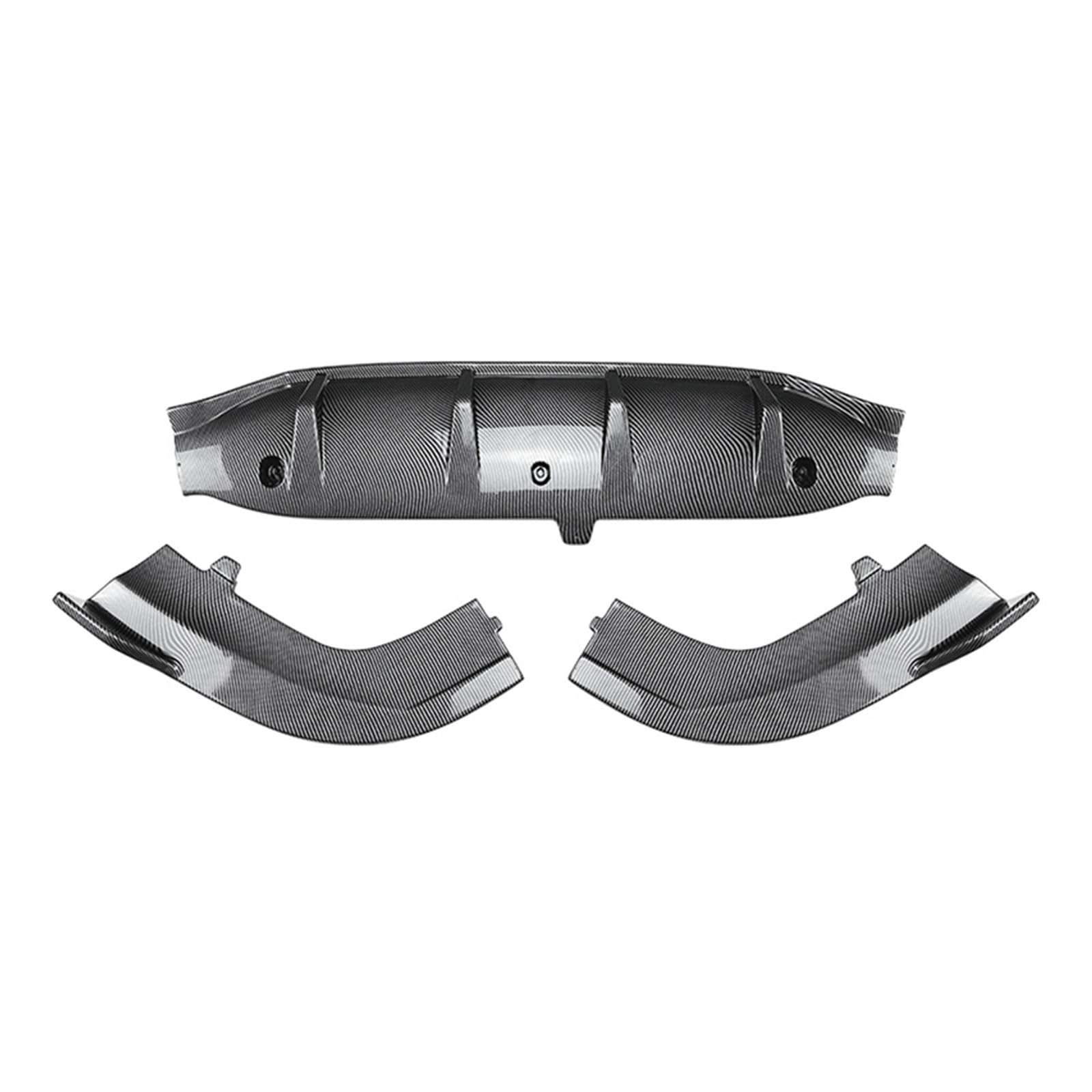 Kompatibel for Mercedes GLC-Klasse X254 2023+ GLC260 300 Auto Heckstoßstange Unterer Diffusor Hinten Seitensplitter Spoilerlippenschutz Auto(Carbon Look) von HUIFFNG