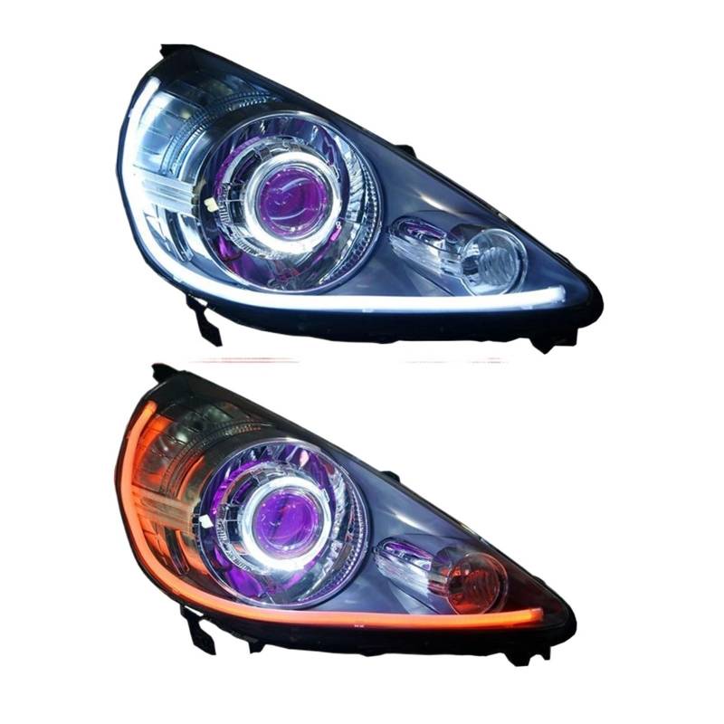 LED-Scheinwerferbaugruppe Xenon Kompatibel for Honda FIT JAZZ 2003-2013 Angel Devil Eye DRL Tagfahrlicht Lampe Autozubehör(03-08,Package 1) von HUIFFNG