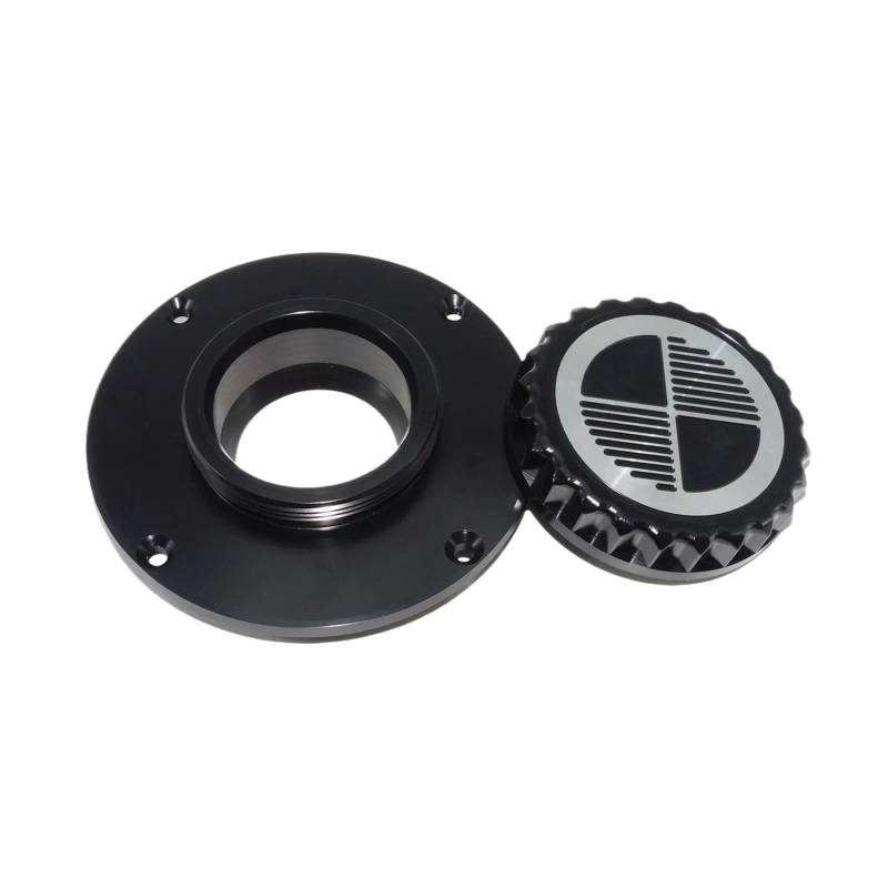 Motorrad-Tankdeckel, CNC-Öldeckel, Abdeckung, schwarz/chrom, Schutzdekorationskappe, kompatibel mit BMW K-Serie K75 K100 K1100(Black Gas Cap) von HUIFFNG