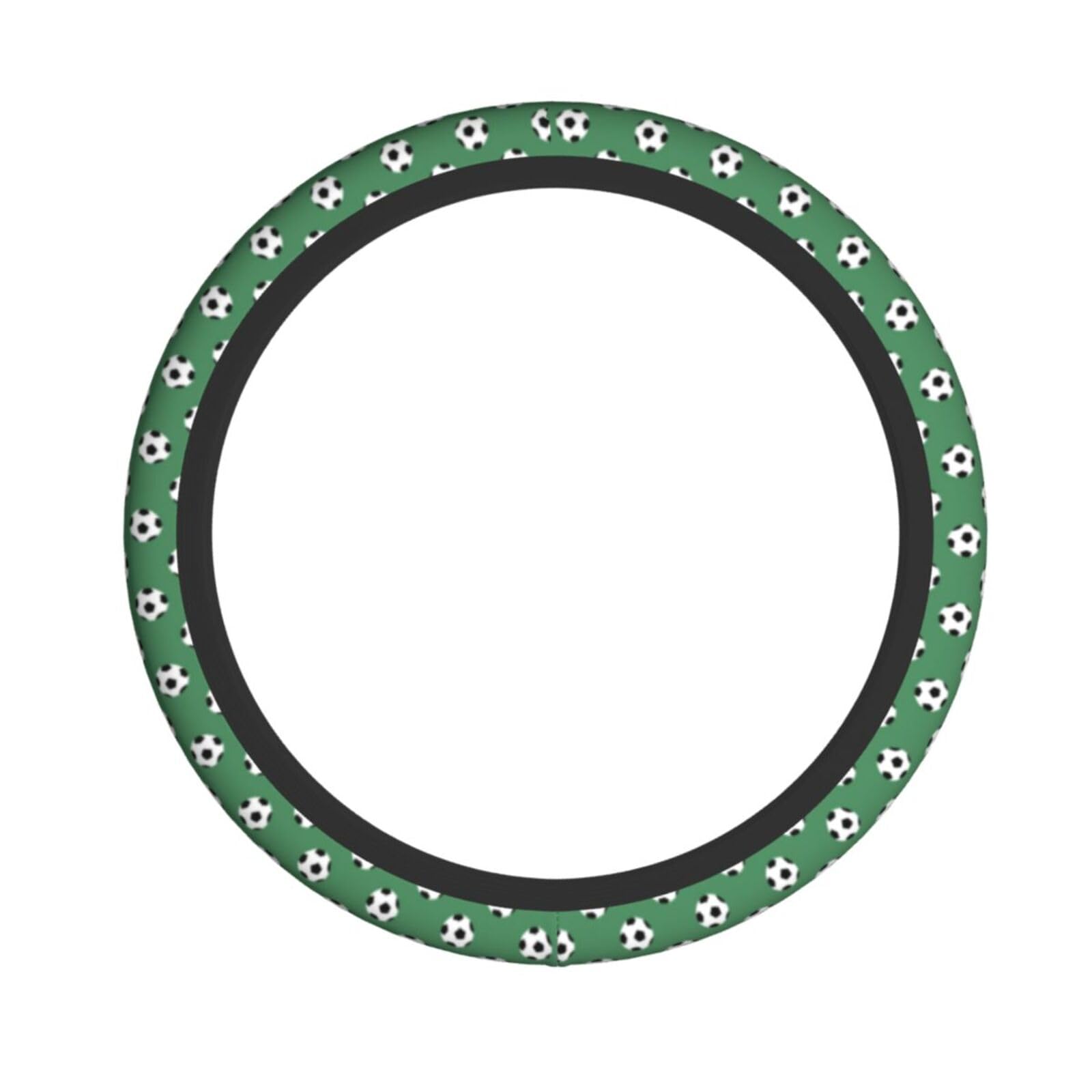 Exquisiter Lenkradbezug mit Fußballdruck, 38,1 x 4,1 cm, passend für alle Standard-Lenkbezug-Zubehörteile von HUIKGIER