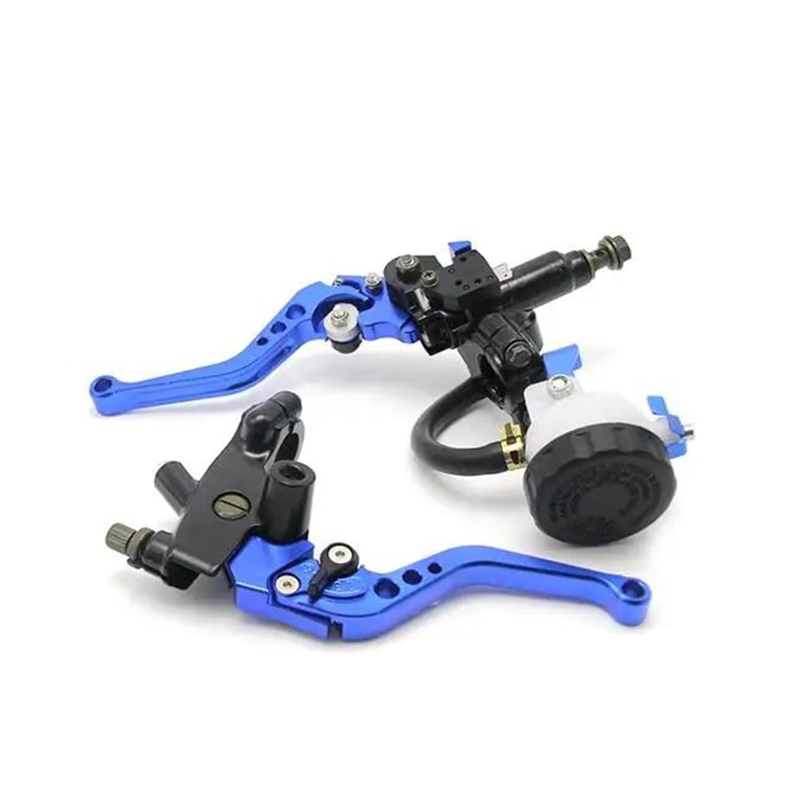 22mm Für Honda CRF230 CBR Harley Yamaha TMAX Z900 Motorrad Bremse Kupplung Hebel Hauptzylinder Reservoir Set(Blue) von HUIKO