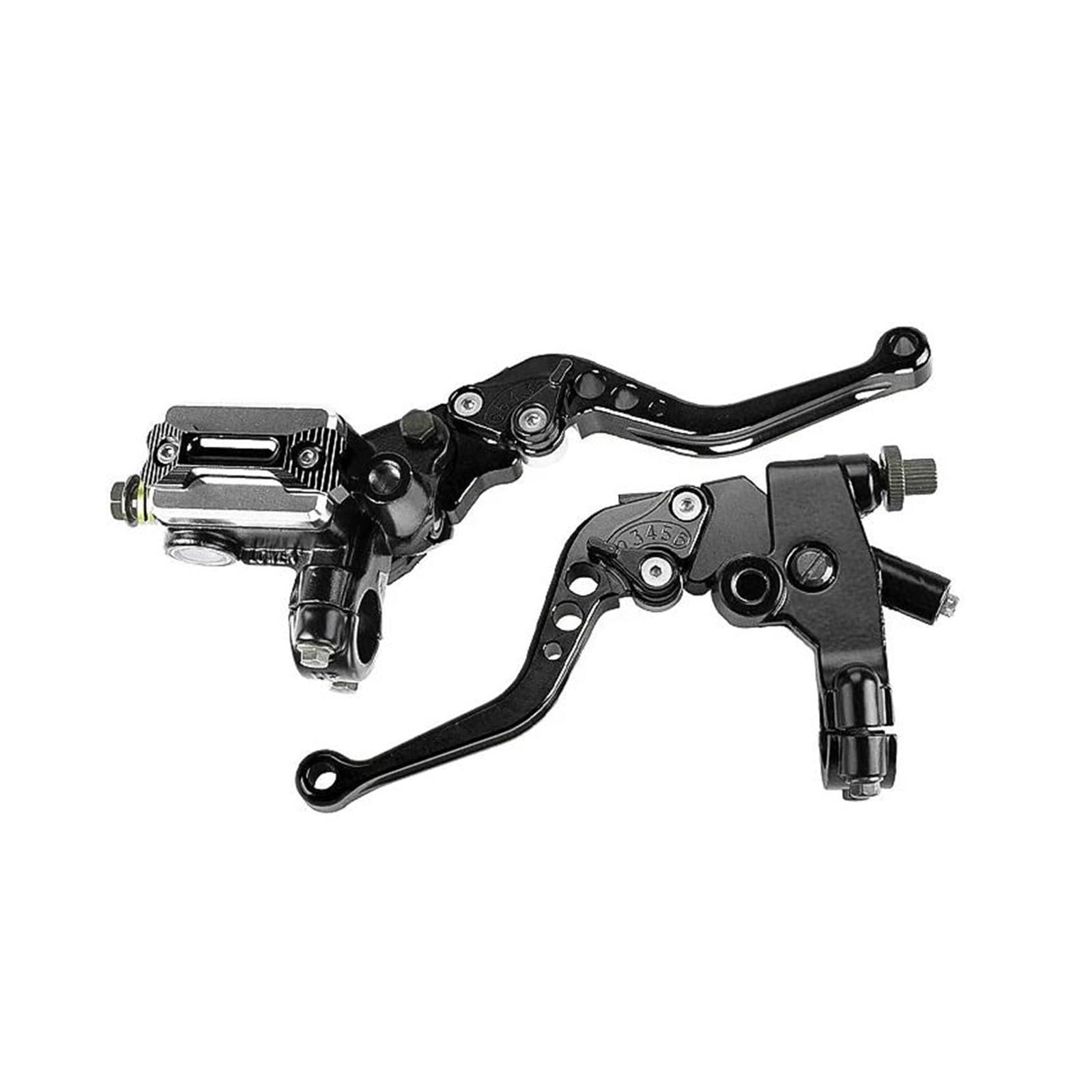 7/8'' Universal Motorrad Bremse Kupplung Hauptzylinder Reservoir Hebel Für Honda Yamaha Links Rechts Griff Änderung Teile(Black) von HUIKO