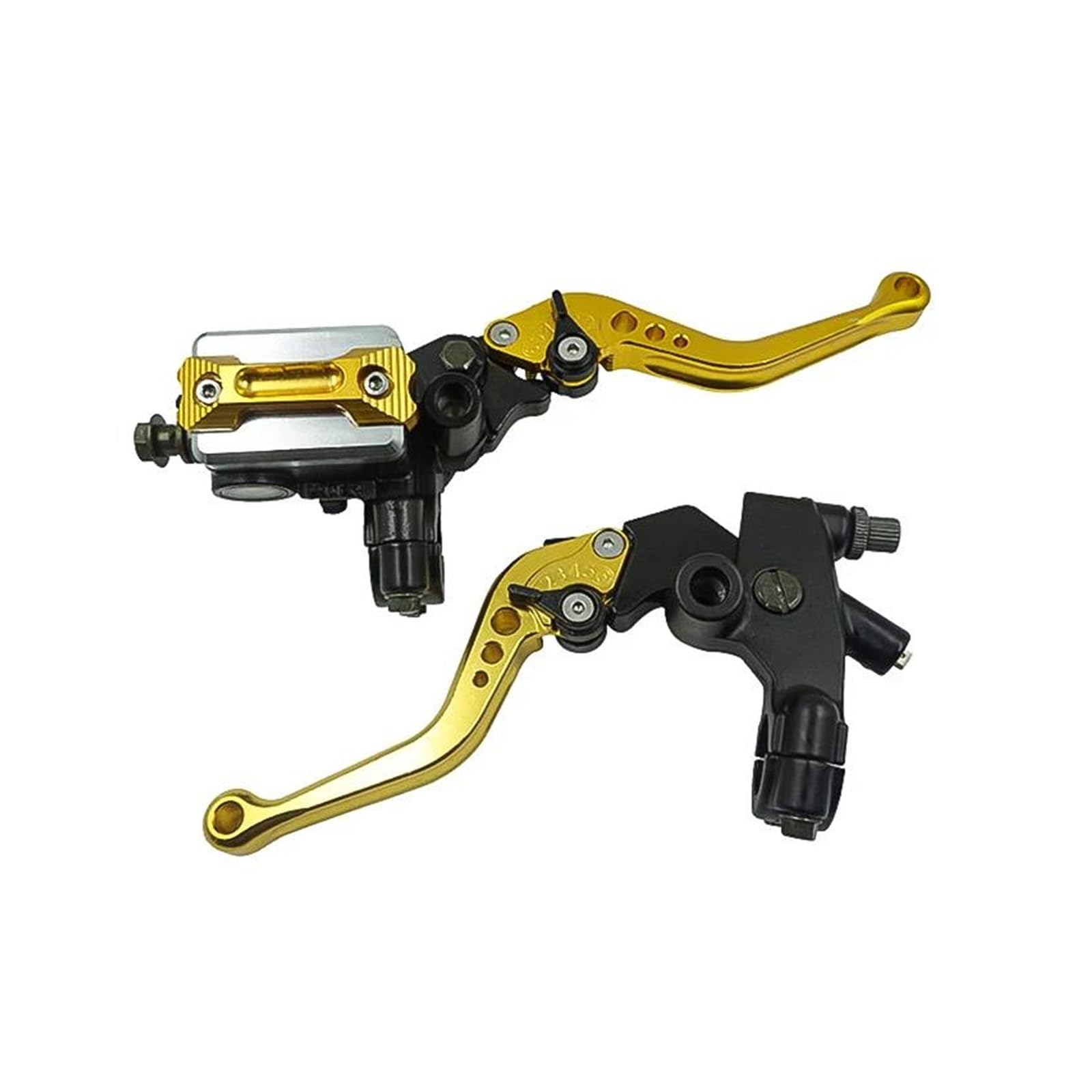 7/8'' Universal Motorrad Bremse Kupplung Hauptzylinder Reservoir Hebel Für Honda Yamaha Links Rechts Griff Änderung Teile(Gold) von HUIKO