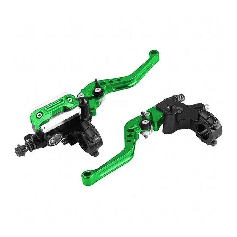 7/8'' Universal Motorrad Bremse Kupplung Hauptzylinder Reservoir Hebel Für Honda Yamaha Links Rechts Griff Änderung Teile(Green) von HUIKO