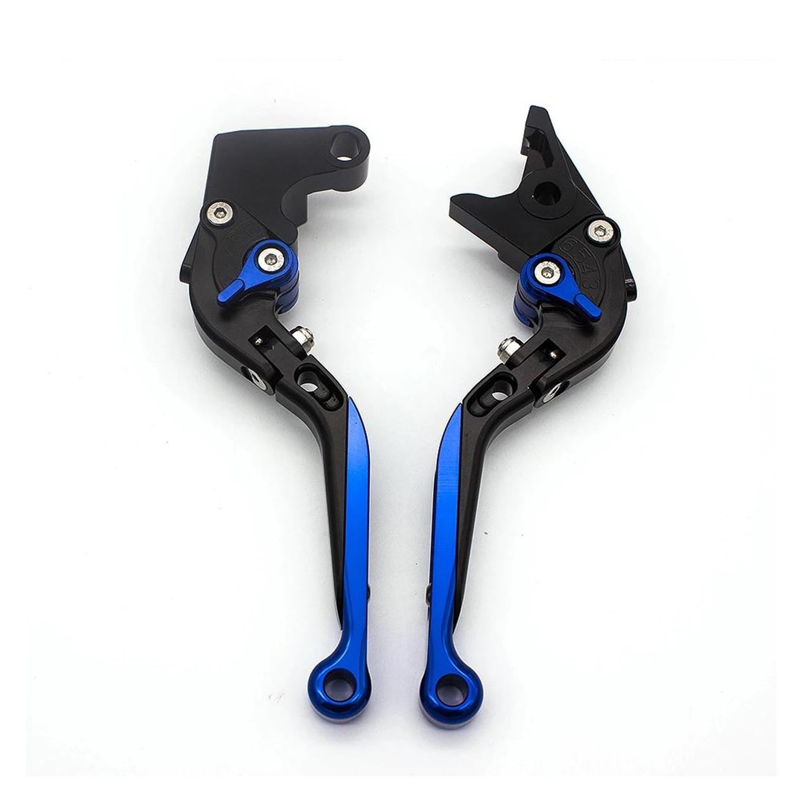 CNC Motorrad Bremse Kupplung Hebel Für Yamaha MT125 2014-2021 Aluminium Motorrad Bremshebel Griff Zubehör(Fold Extend Blue) von HUIKO