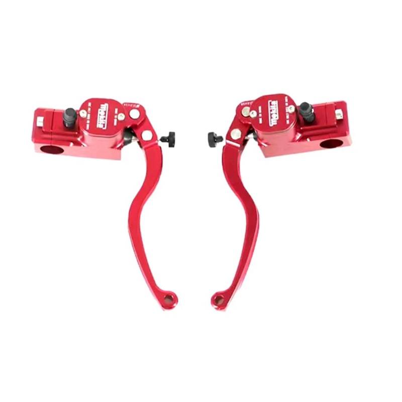 CNC Motorrad Bremse Kupplung Pumpe Hebel Hydraulische Hauptzylinder Zubehör 7/8 "17,5mm Kolben Universal Für Honda Yamaha ATV(Red) von HUIKO