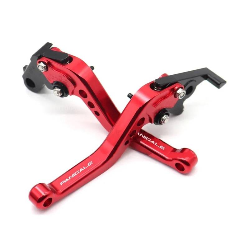 Für DUCATI Panigale 899 959 1199 1299 S 2014-2018 Motorrad Vorne Bremse Kupplung Spurstange Einstellen Hydraulische Hebel Zubehör(Red) von HUIKO