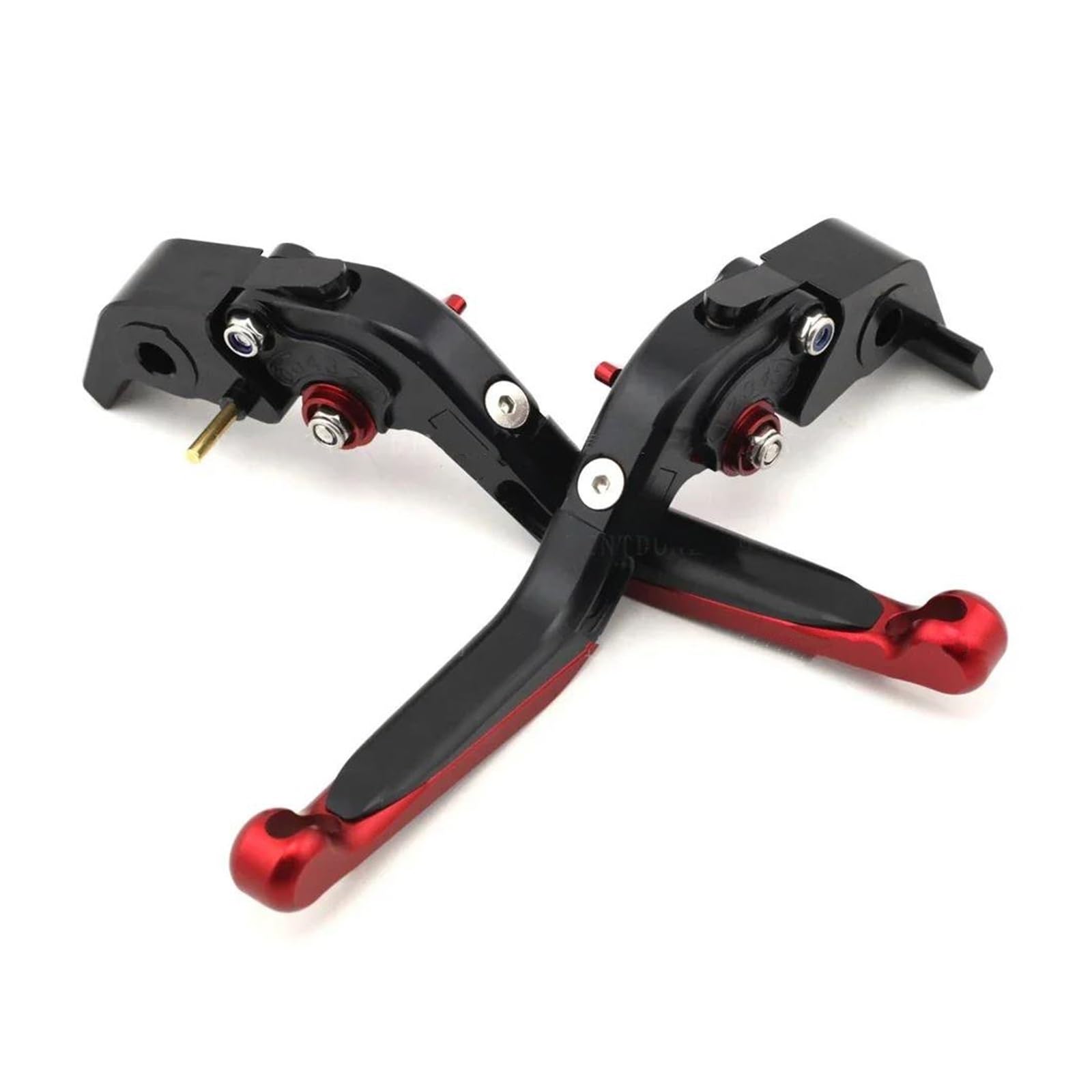 Für DUCATI Panigale 899 959 1199 1299 S 2018 Motorrad Vorne Bremse Kupplung Spurstange Einstellen Klapp Teleskop Hebel Zubehör(Black Red) von HUIKO