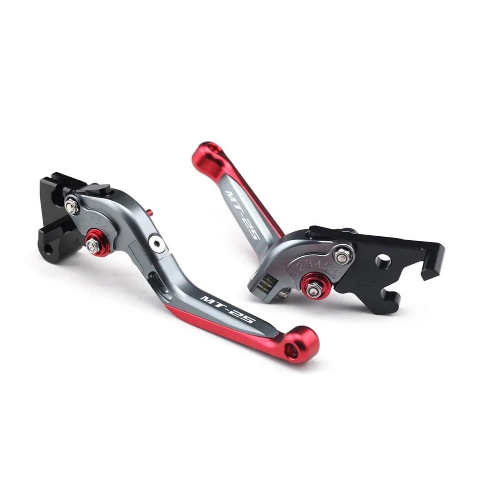 Kupplung Bremshebel Für YAMAHA MT03 MT25 2014-2022 MT 03 25 2021 CNC Motorrad Vorne Spurstange Falten Teleskop Einstellung(MT25 Red) von HUIKO