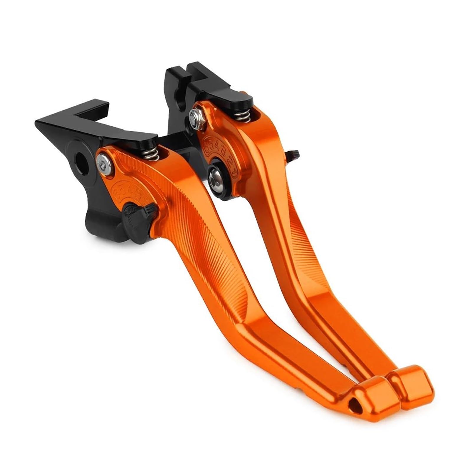 HUIKO Kurzer Bremskupplungshebel Für KTM 125Duke 200Duke 250Duke 390Duke RC125 RC200 RC390 Motorrad Einstellbare Bremskupplungshebel (Orange) von HUIKO