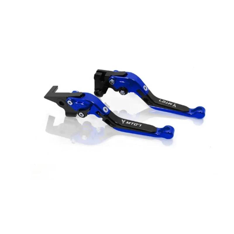 Motorrad CNC Bremse Kupplung Hebel Für Yamaha MT 07 FZ07 MT07 FZ 07 2014-2023 Einstellbare Erweiterbar Hebel Griff(Blue-C) von HUIKO