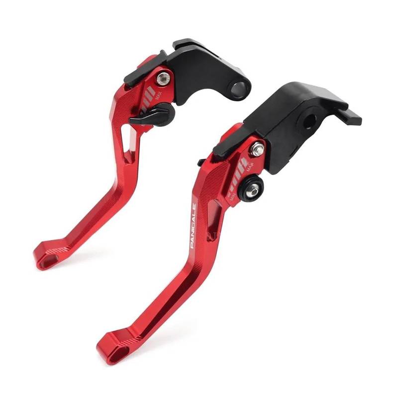 Motorrad Vorne Bremse Kupplung Hebel Für DUCATI Panigale V4/S V2 899 959 1199 1299/R Einstellbare Spurstange Aluminium CNC Zubehör(Red) von HUIKO