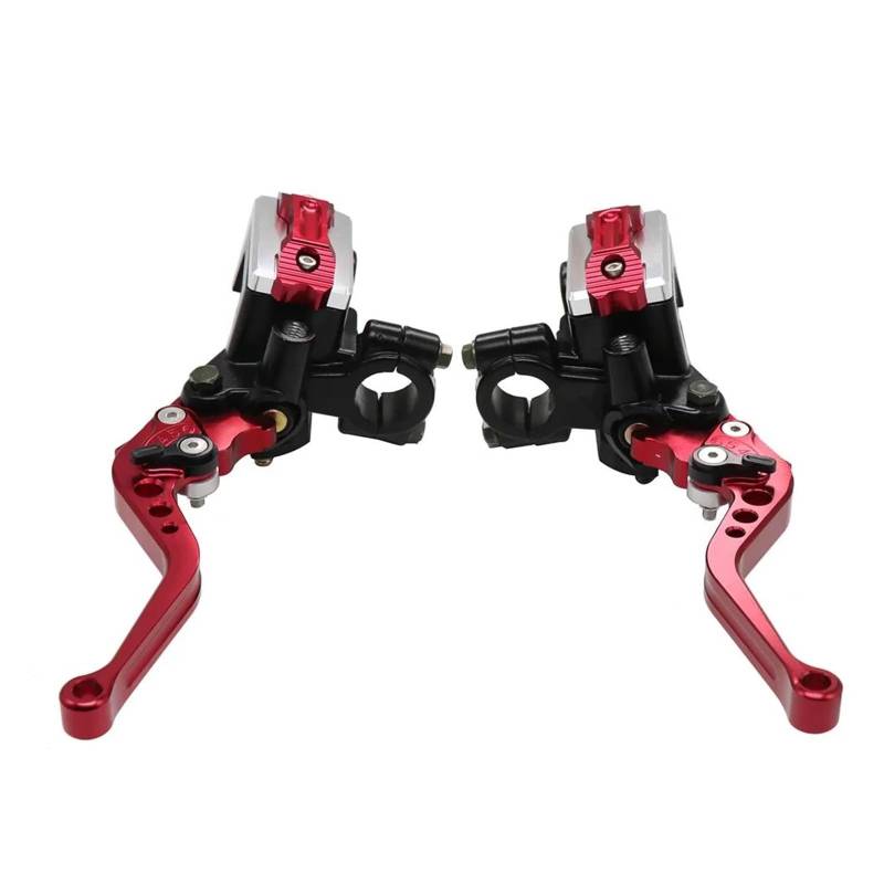 Motorradhebel Lenker Hydraulische Kupplung 22 Mm Für Honda Yamaha Kawasaki Bremskupplungspumpe Hauptzylinder(Red) von HUIKO