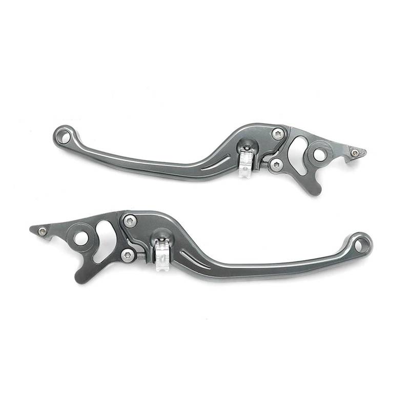 Universal-Motorradbremsgriff Rollerhebel Einstellbarer Spannweitenhebel Hydraulische Vorderradpumpe Für Yamaha Honda Suzuki(Silver) von HUIKO