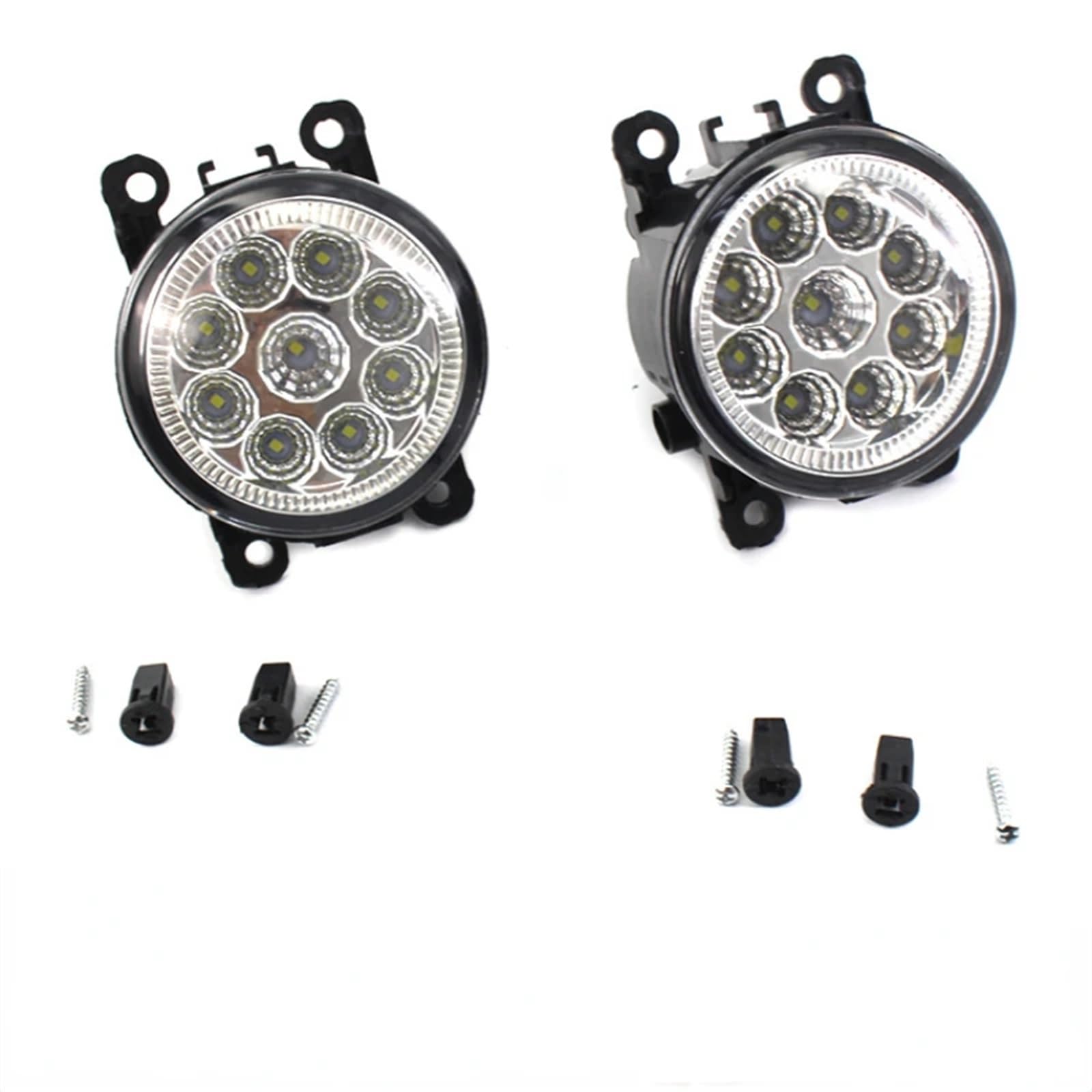 HUILA 2Pcs Fit for 2008 Focus Fit for Suzuki Swift Fit for Opel Geändert 9LED Nebel Licht Montage Front stoßstange Halogen Lampe(LED Left and Right) von HUILA