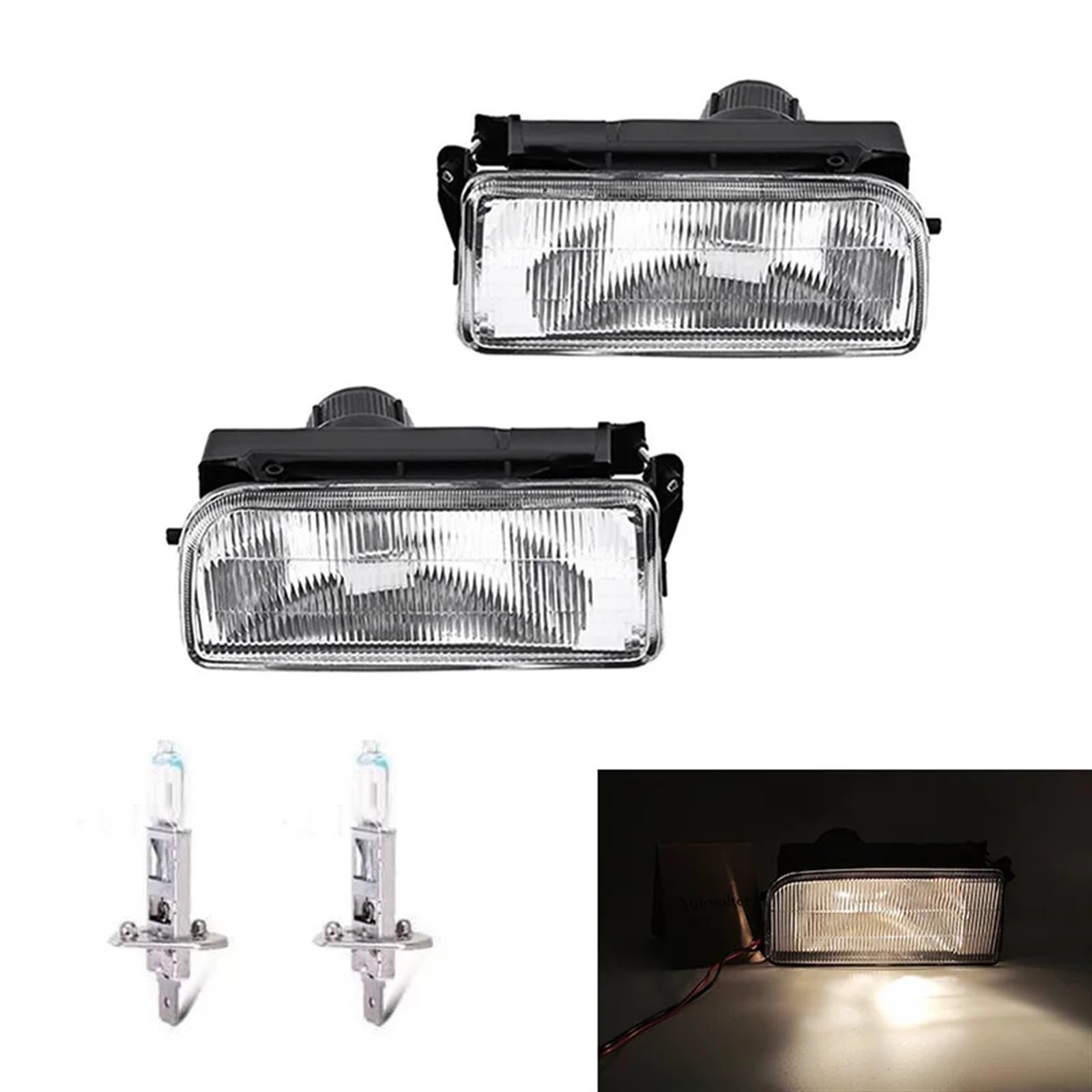 HUILA 2Pcs Fit for E36 Auto Nebel Lichter Mit Lampen for 318i 318ti 323i 328i 1992-1998 Front stoßstange Scheinwerfer Nebel 51138122237 51138122238(As Shown) von HUILA